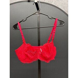 Victoria's Secret Dream Angels Red Lace Push-Up Without Padding Bra